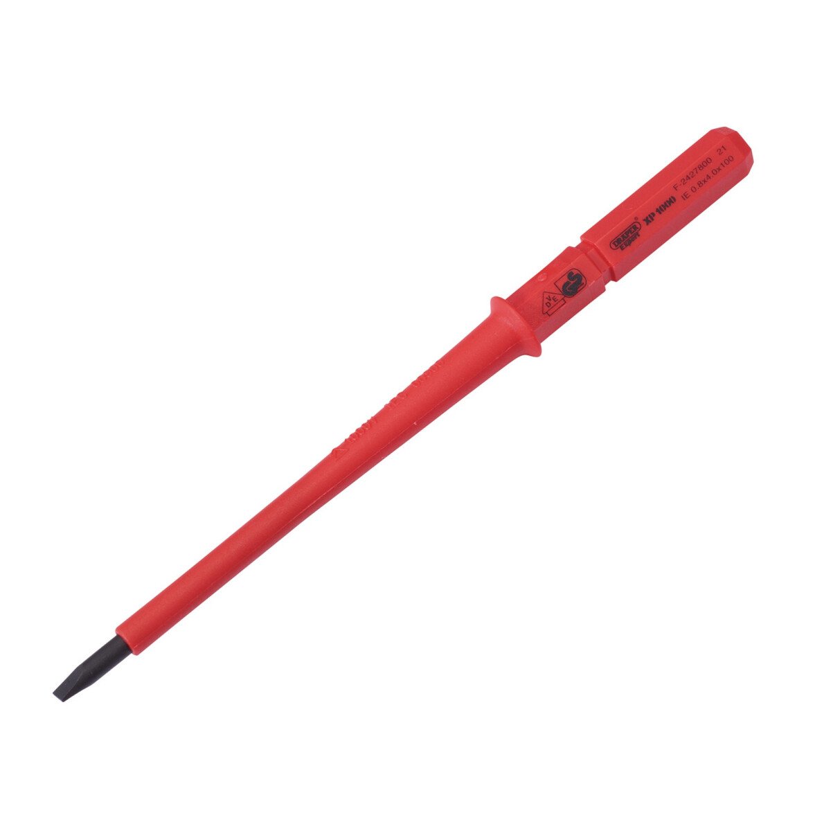 Draper 24738 9651P Expert Ergo Plus® Plain Slot VDE Interchangeable Screwdriver Blade 4mm x 100mm