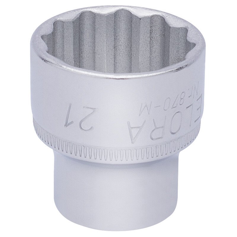 Elora 870-M 21 Bi Hexagon Socket, 3/8" Sq. Dr., 21mm 25979