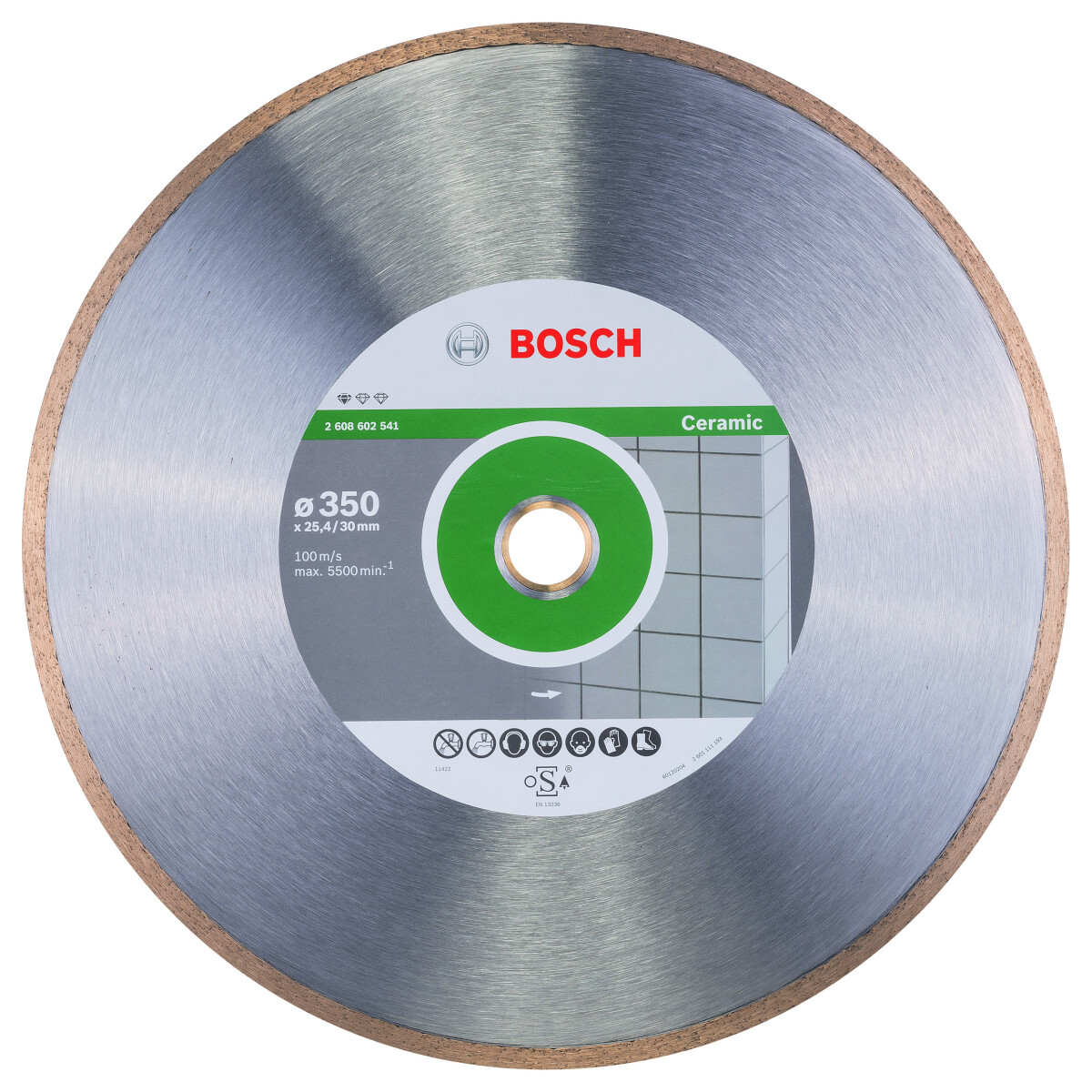 Bosch 2608602541 Standard For Ceramic Diamond Cutting Disc 350 X 30+25,40 X 2 X 7mm (1 Pack Of 1)