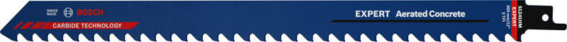 Bosch Expert Aerated Concrete Reciprocating Saw Blade - 300mm X 22mm, Carbide Teeth For Ytong/Siporex