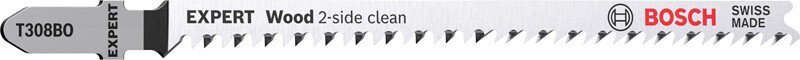 Bosch 2608900556 EXPERT ‘Wood 2-side clean’ T 308 BO Jigsaw Blade 25-pc
