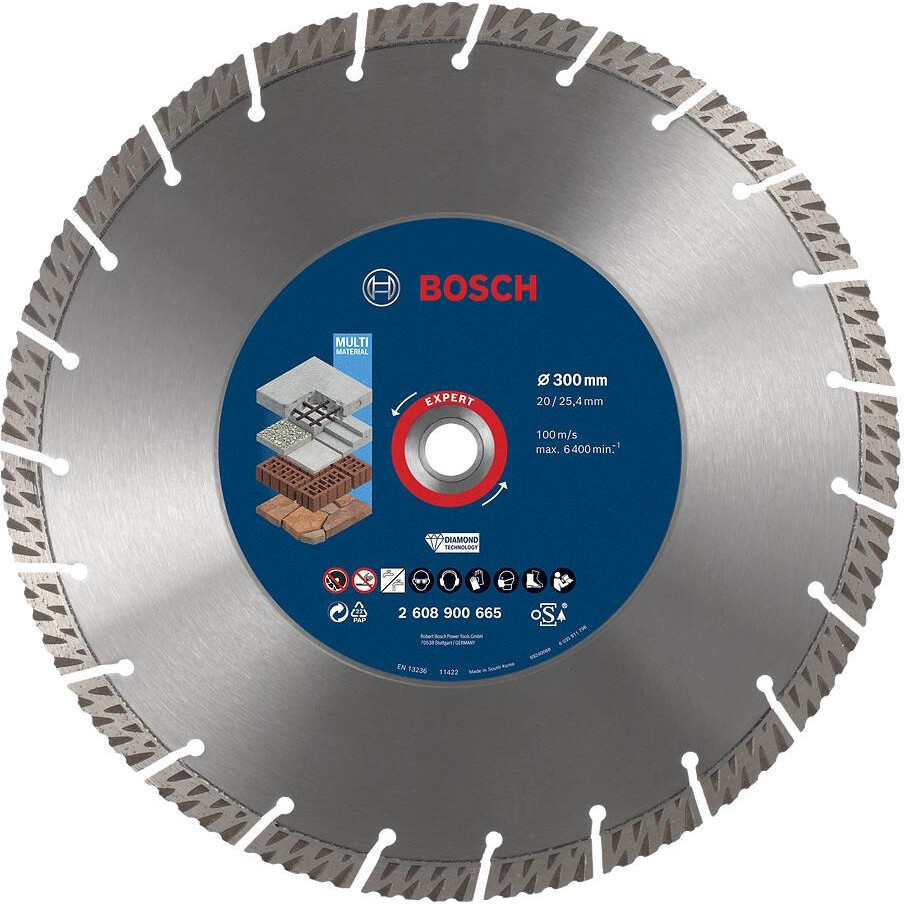 Bosch EXPERT 2608900665 Expert MultiMaterial Diamond Cutting Disc 300 x 20/25,40 x 3 x 15 mm
