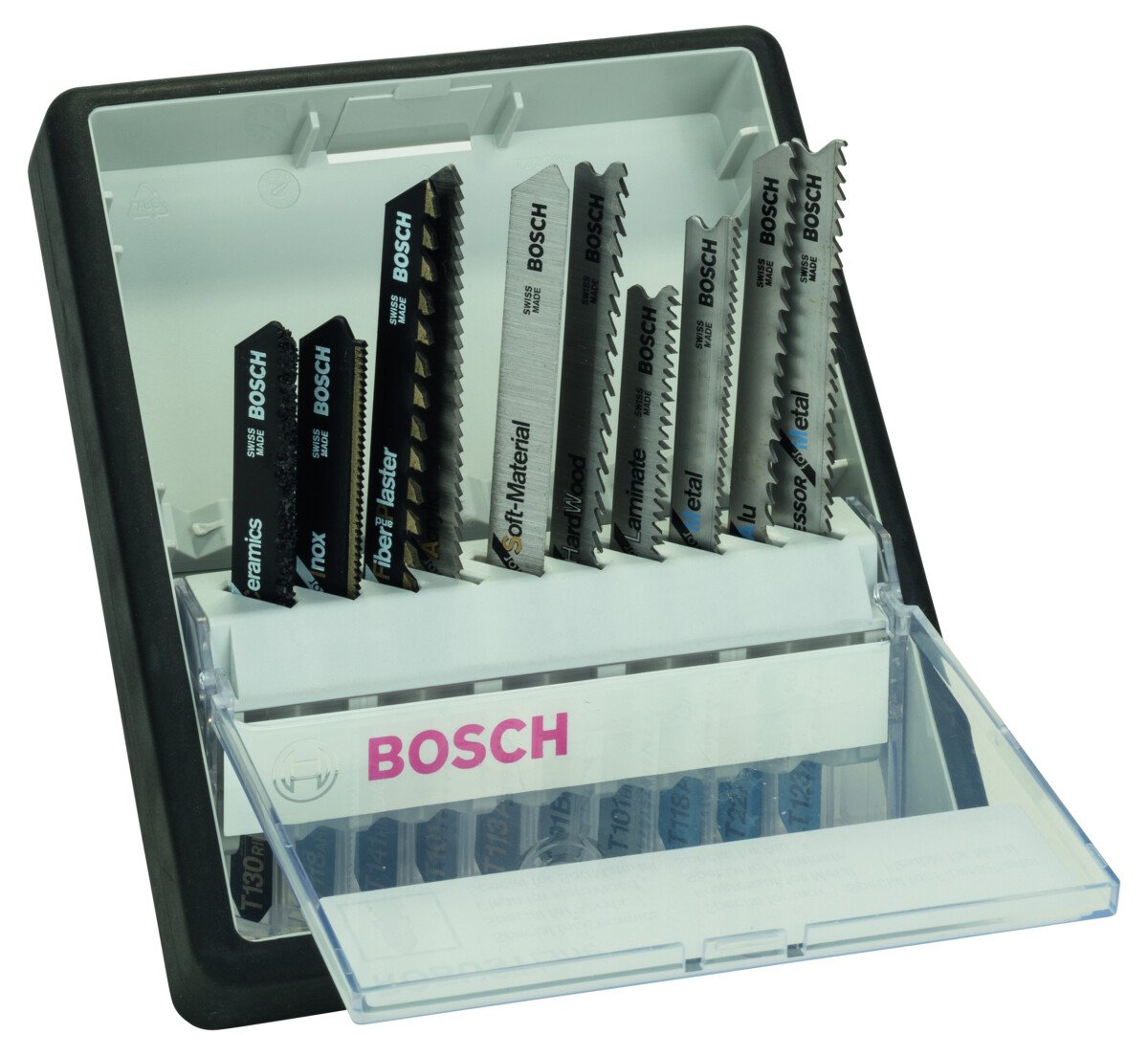 Bosch 2607010574 10-Piece Robust Line Jigsaw Blade Set Top Expert T-Shank T 130 Riff; T 118 Ahm; T 141 Hm; T 101 A; T 113 A; T 101 Bf; T 101 Bif; T 118 Af; T 227 D; T 123 X (1 Pack Of 1)