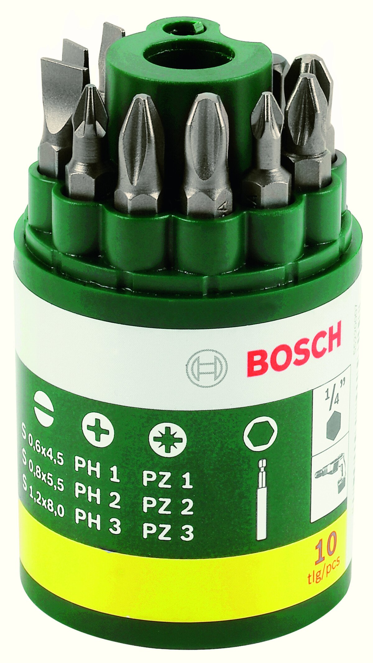 Bosch 2607019454 10pc Promoline S/driver bit round set