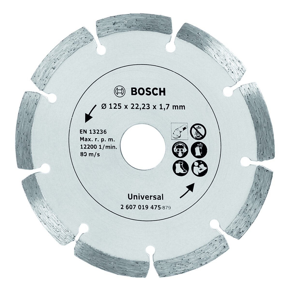Bosch 2607019475 Diamond Cutting Disc For Construction Material, Ø 125mm (5 Packs Of 1)