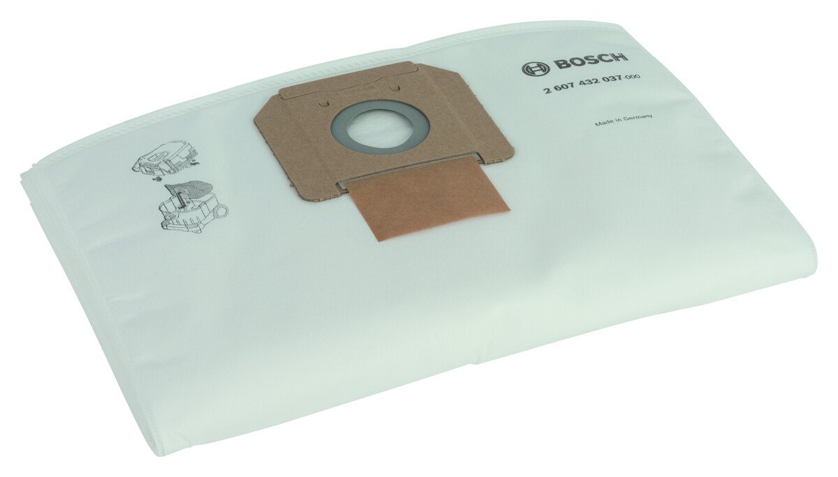 Bosch 2607432037 Fleece Filter Bags for Gas 35 (Pack of 5)