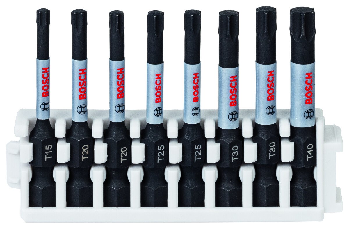 Bosch PRO 2608522329 Impact Control Screwdriver Bit Pack, 8-Piece, 1Xt15;2Xt20;2Xt25;2Xt30;1Xt40 (5 Packs Of 1)