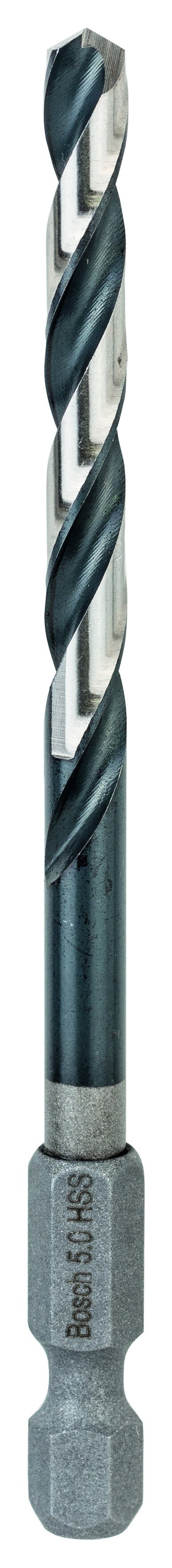 Bosch 2608577056 Hss Hex-Shank Twist Drill Bit 5.0mm 5 X 52 X 91mm (5 Packs Of 1)