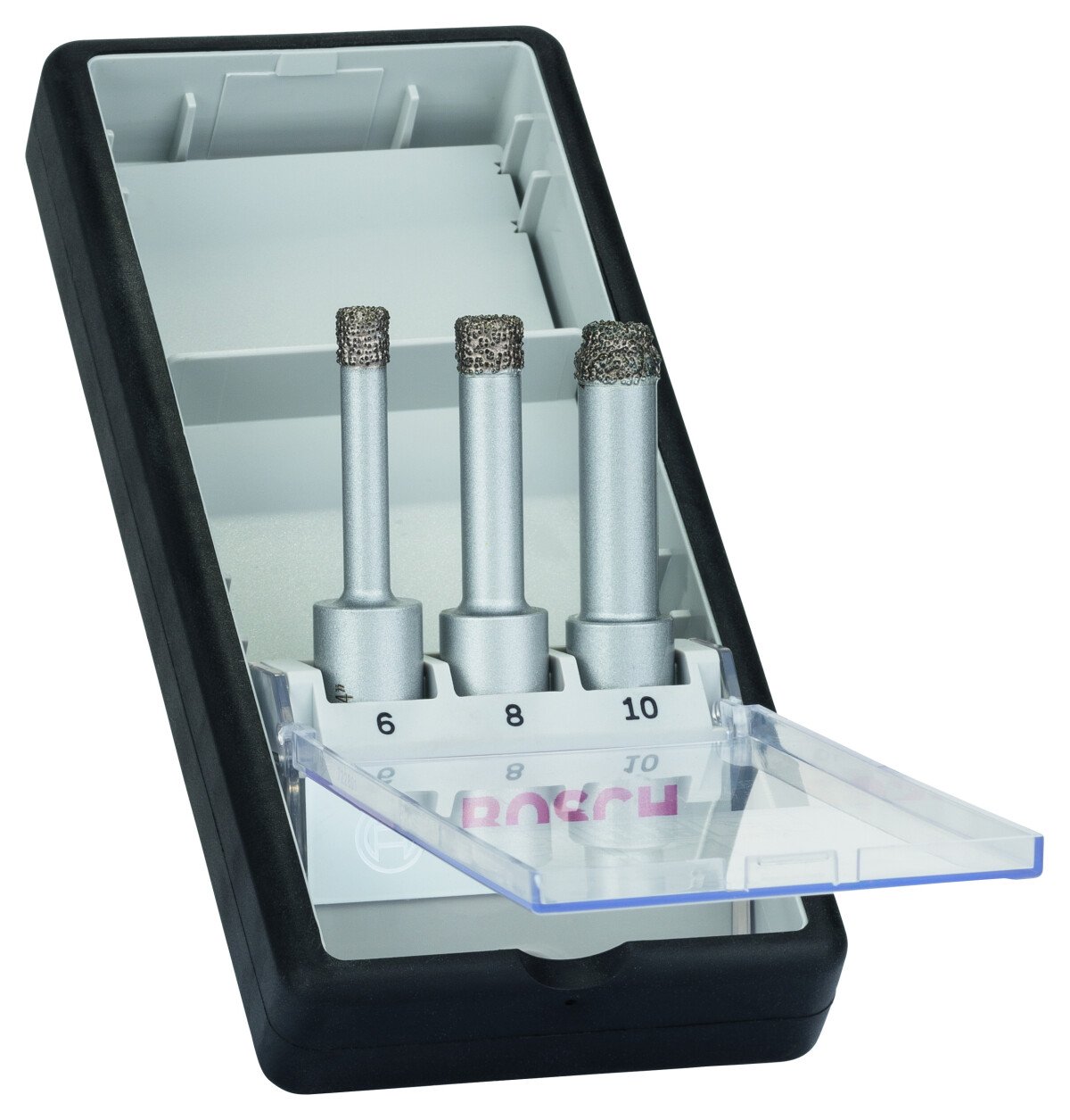 Bosch PRO 2608587145 3-Piece Robust Line Diamond Drill Bit Set Easy Dry Best For Ceramic 6,0; 8,0; 10,0mm (1 Pack Of 3)