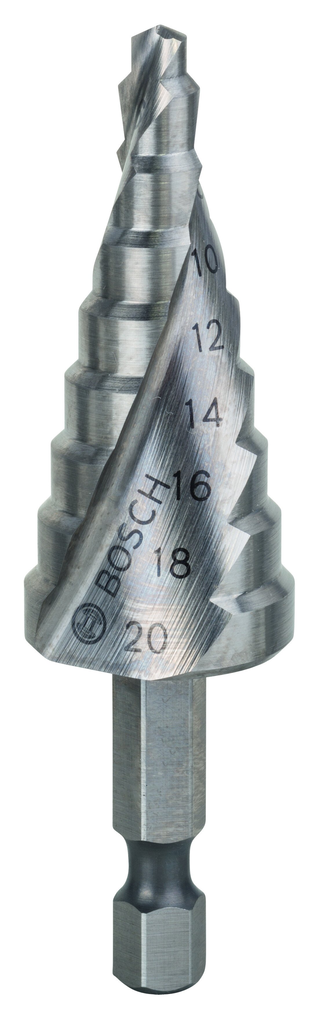 Bosch 2608597524 Hss Step Drill Bits 4 - 20mm, 1/4", 70,5mm (1 Pack Of 1)