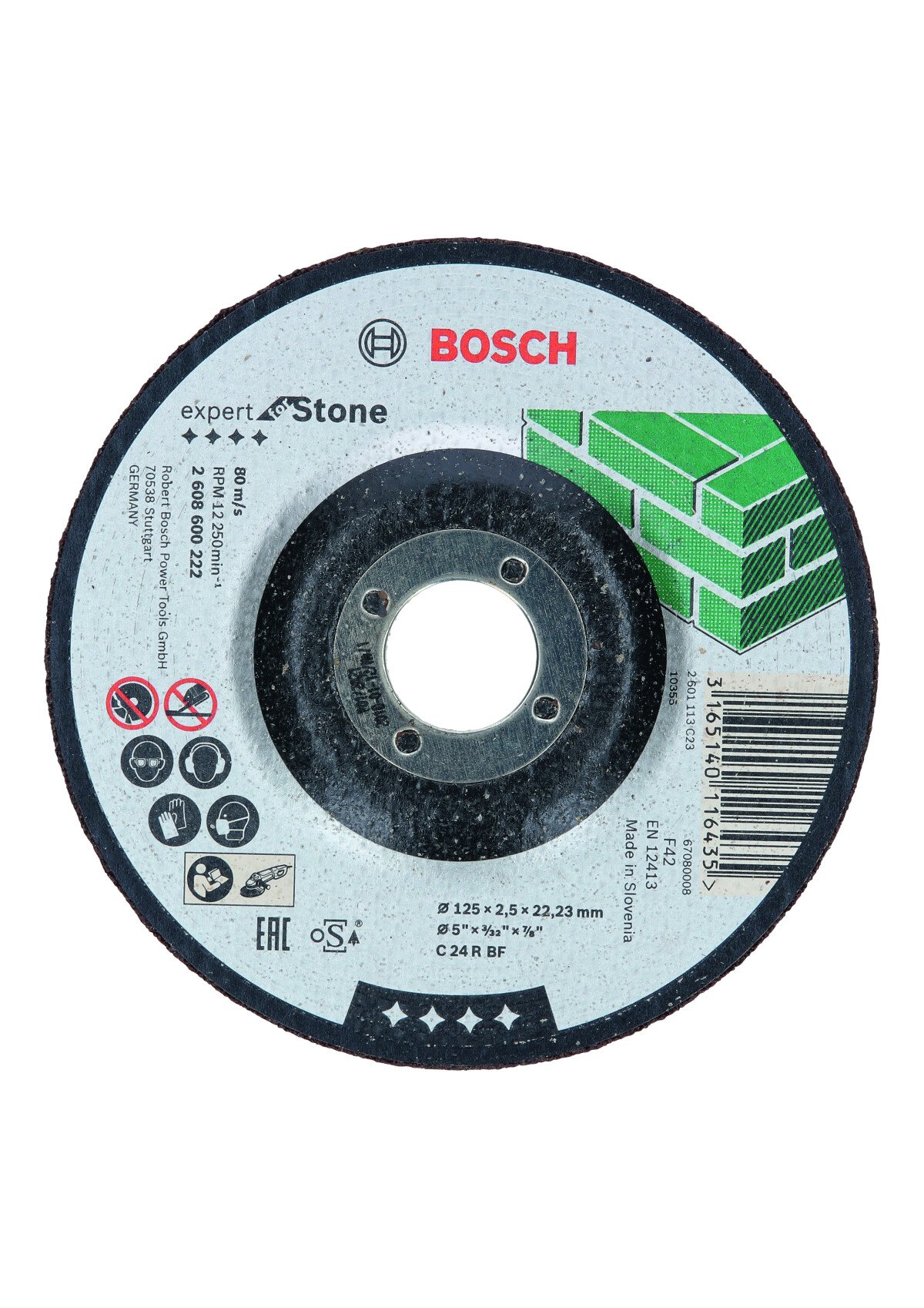 Bosch 2608600222 Stone Cutting discs, depressed centre. 125x22.2x2.5mm