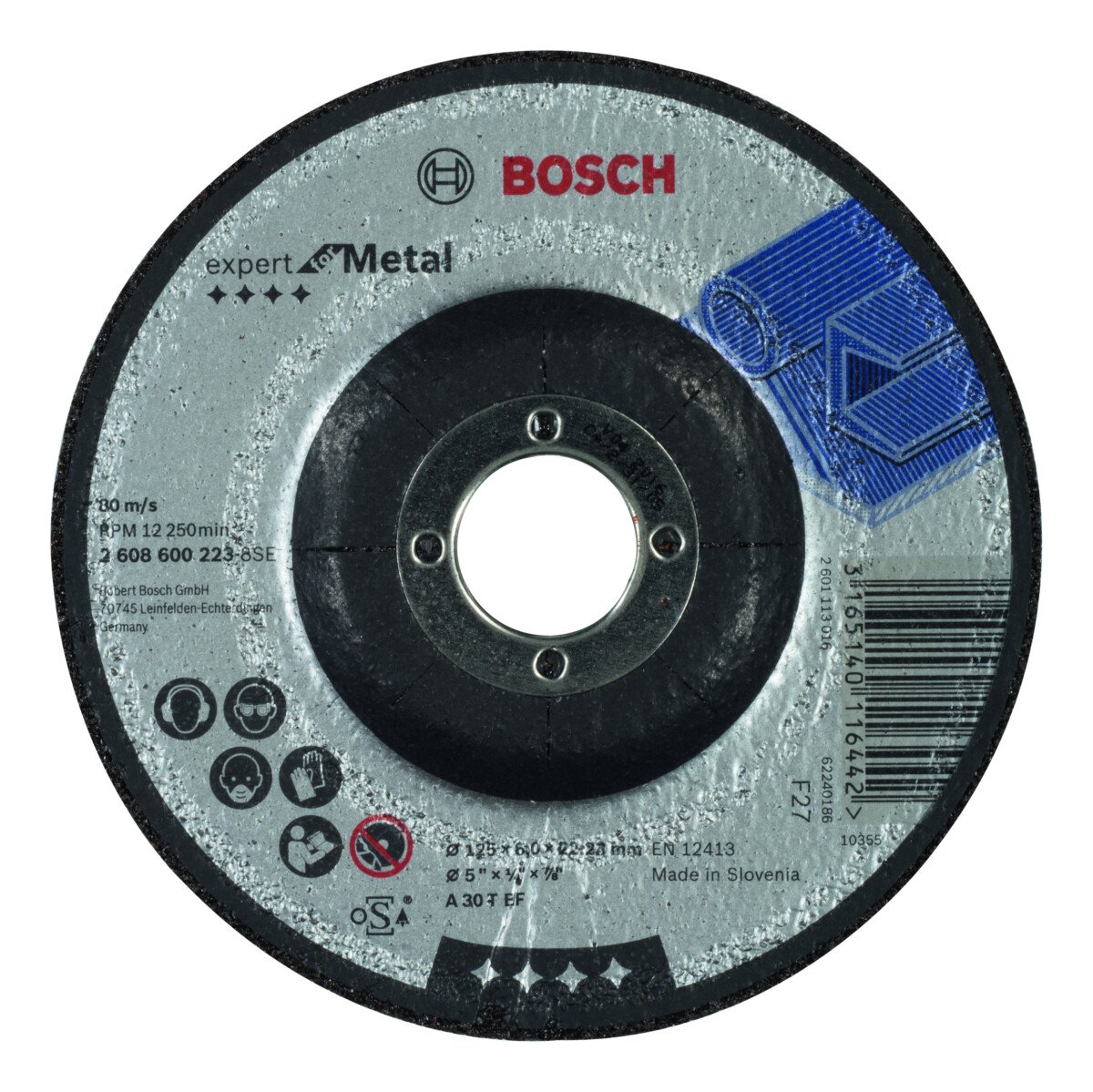 Bosch PRO 2608600223 Metal grinding discs. 125x22.2x6mm