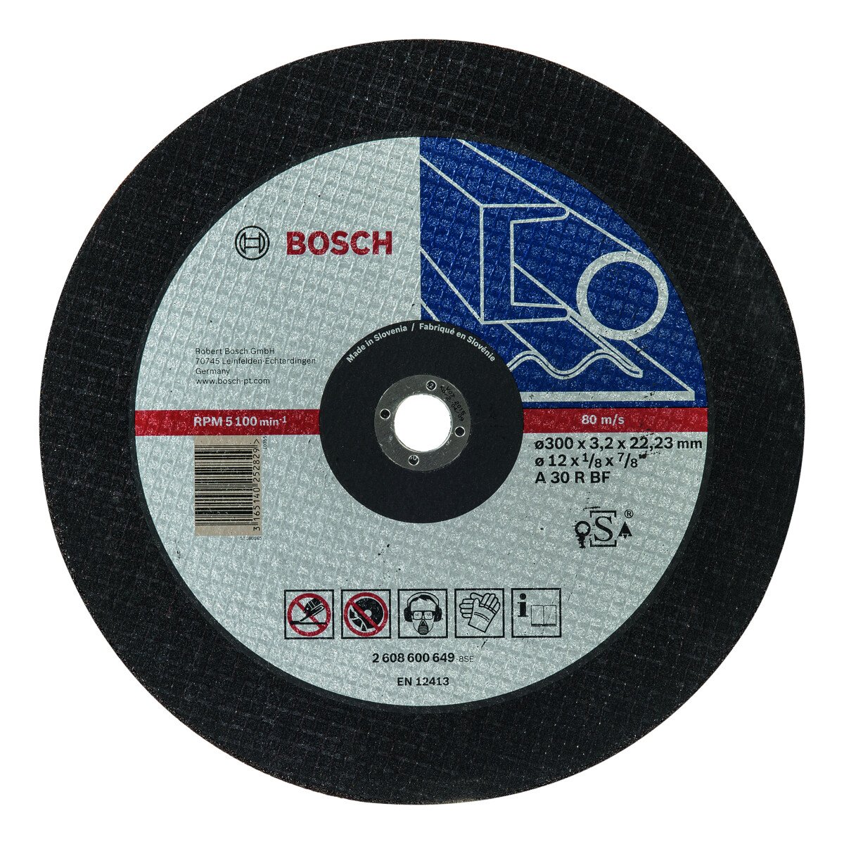 Bosch PRO 2608600649 Metal Cutting discs - flat. 300x22.2x3.2mm