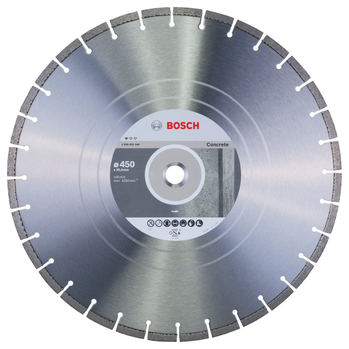 Bosch 2608602546 Standard For Concrete Diamond Cutting Disc 450 X 25,40 X 3,6 X 10mm (1 Pack Of 1)