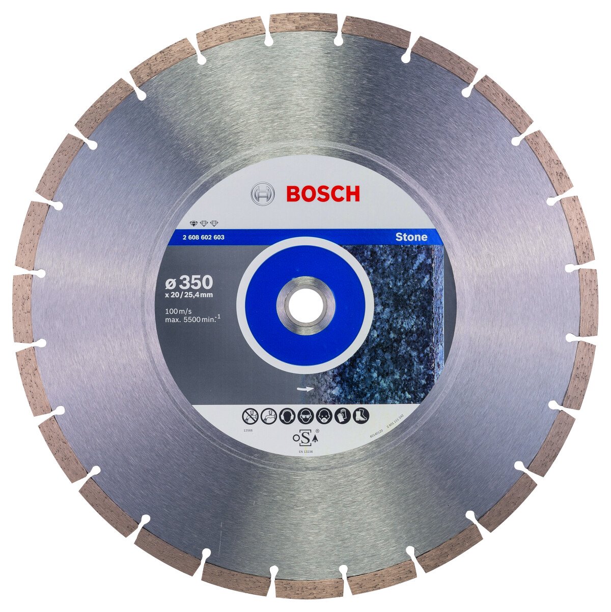 Bosch 2608602603 Standard For Stone Diamond Cutting Disc 350 X 20/25,40 X 3,1 X 10mm (1 Pack Of 1)