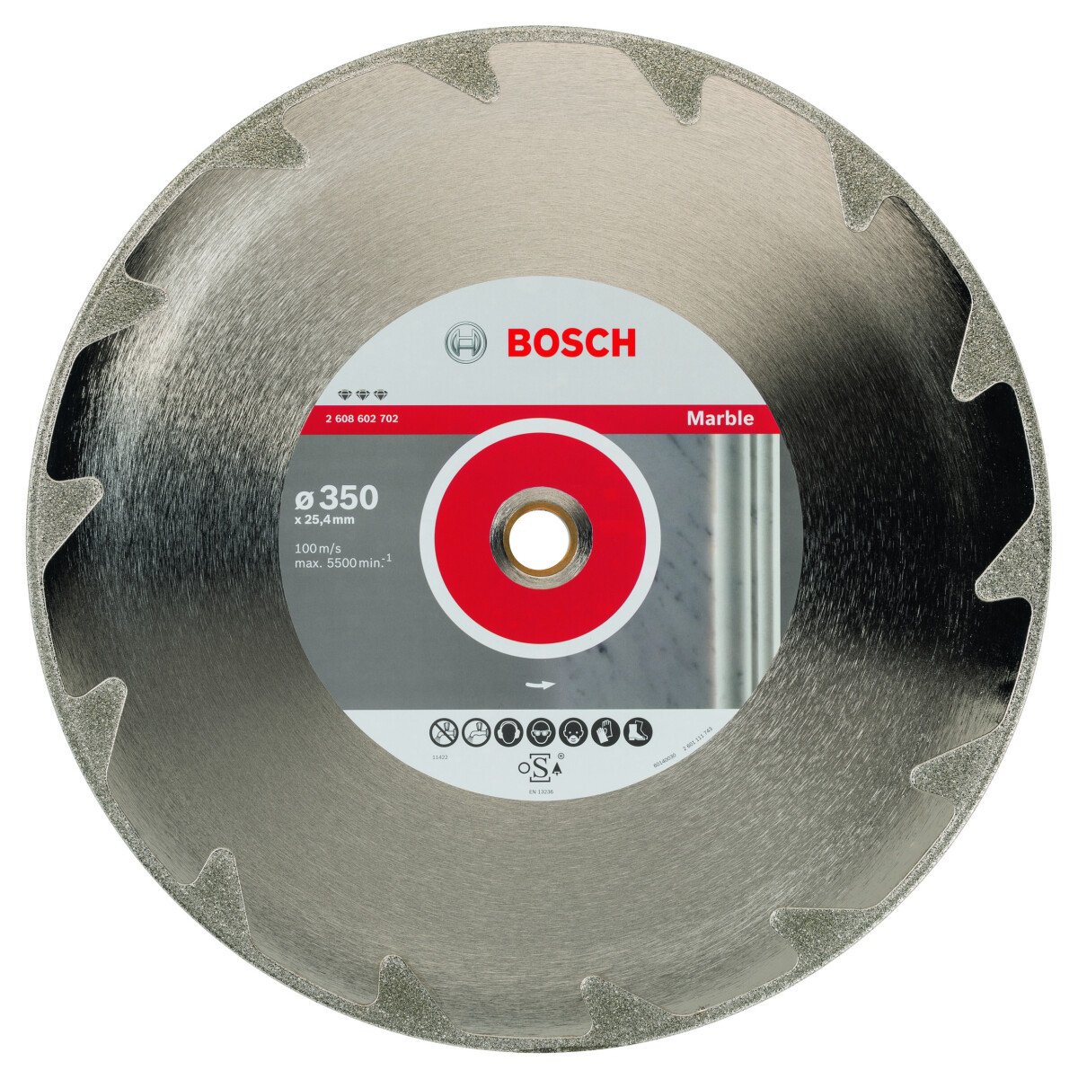 Bosch PRO 2608602702 Diamond Cutting Disc Best For Marble 350 X 25,40 X 2,6 X 5mm (1 Pack Of 1)