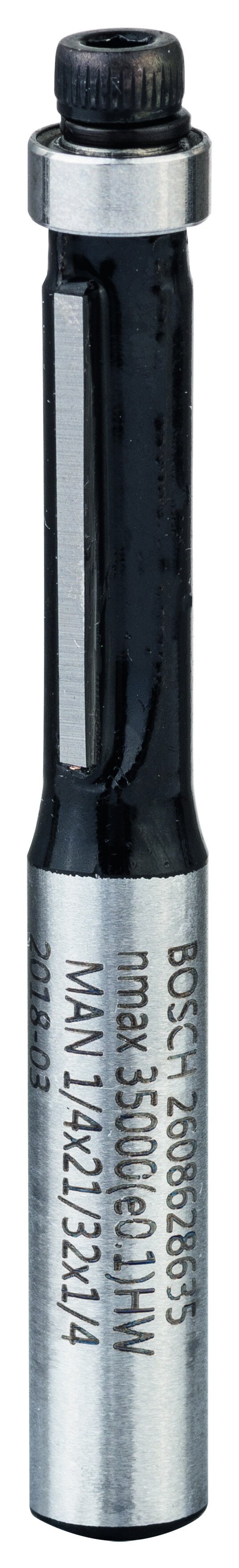 Bosch 2608628635 Joining Router bits. Flush trim bit with ball bearing, d=6.3mm, L=16.7mm