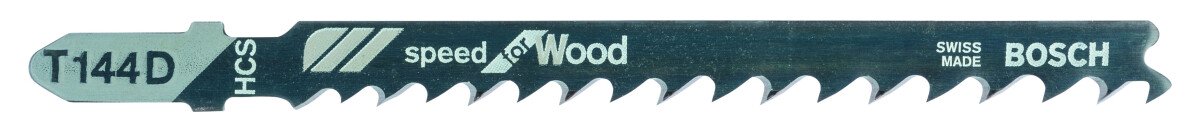 Bosch 2608630040 (T144D) Jigsaw Blade Pack of 5 Speed for Wood T144D