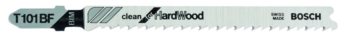 Bosch 2608634234 (T101BF) Jigsaw Blade Pack of 5 Clean for Hardwood T101BF
