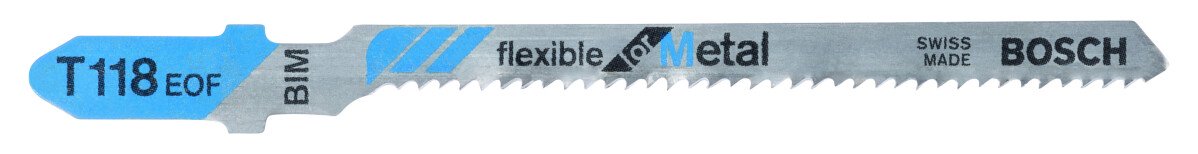 Bosch PRO 2608634237 (T118EOF) Jigsaw blades Pack of 5 flexible for metals T118EOF