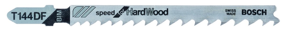Bosch PRO 2608634567 (T144DF) Jigsaw Blade Pack of 5 Speed for Hardwood T144DF (10 Packs of 5)
