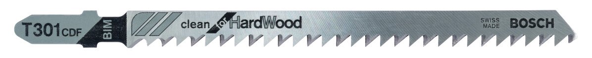 Bosch PRO 2608636229 (T301CDF) Jigsaw Blade Pack of 5 Clean for Hardwood T301CDF