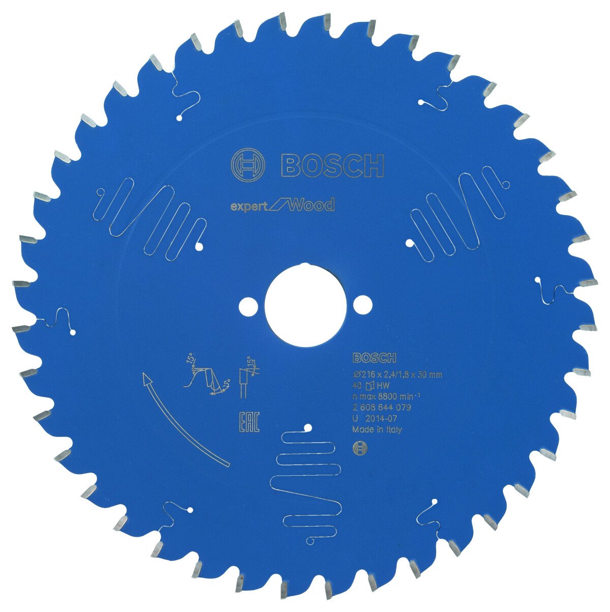 Bosch 2608644079 Circular Saw Blade Expert For Wood 216 X 30 X 2,4mm, 40 (1 Pack Of 1)