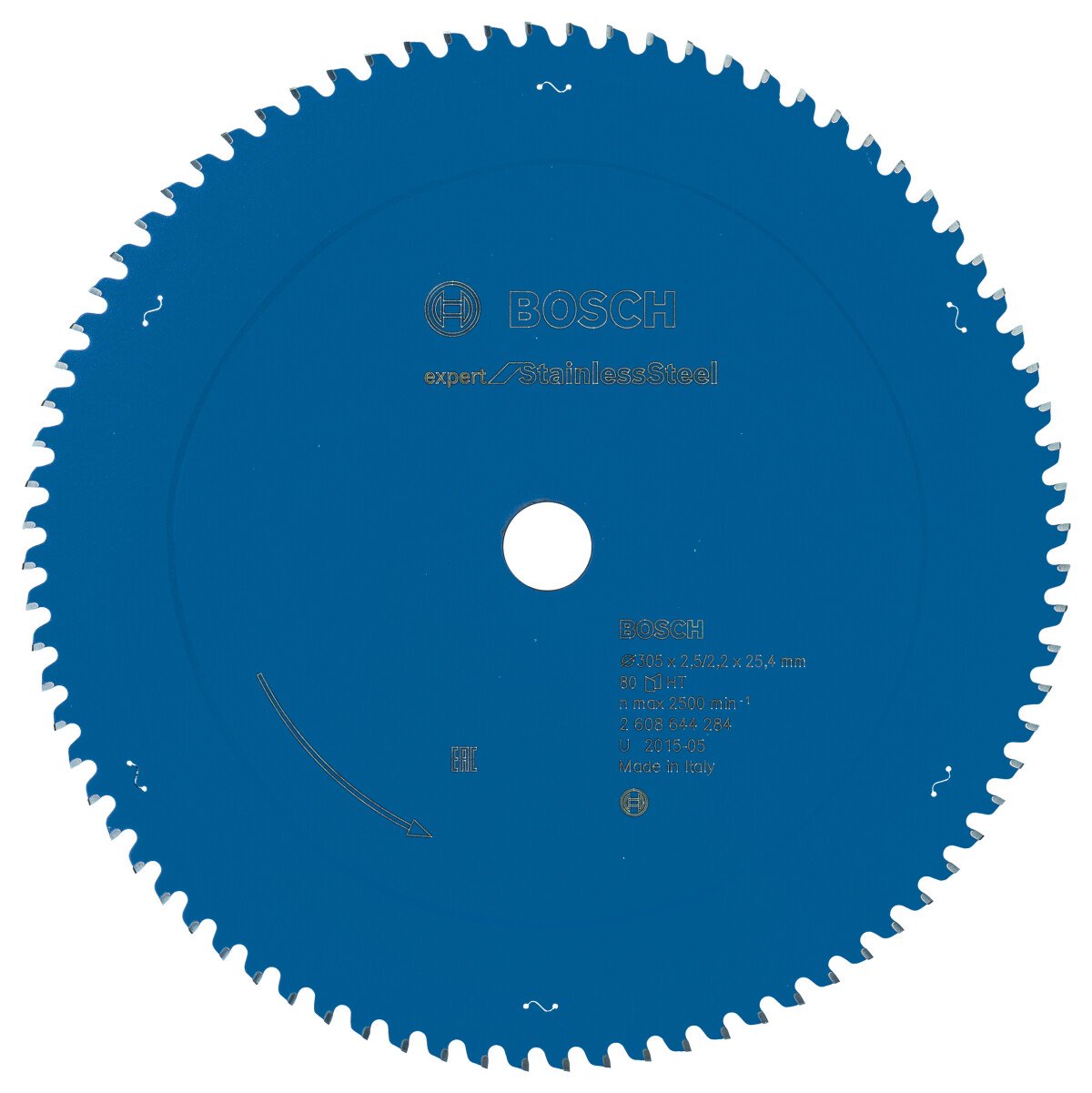 Bosch 2608644284 Circular Saw Blade Expert For Stainless Steel 305 X 25,4 X 2,5 X 80 (1 Pack Of 1)