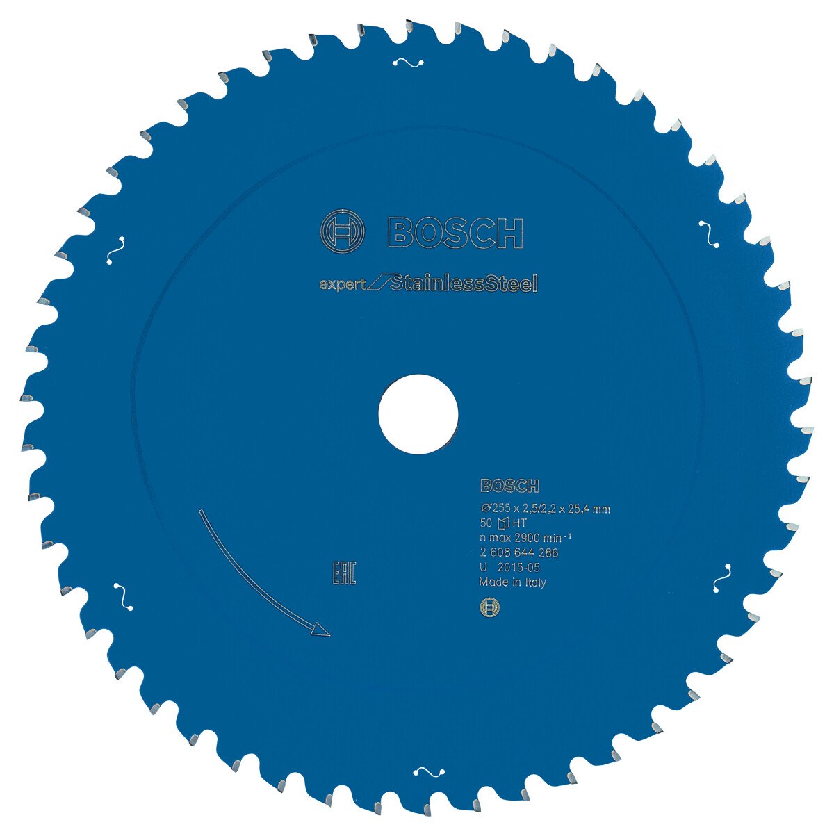 Bosch 2608644286 Circular Saw Blade Expert For Stainless Steel 255 X 25,4 X 2,5 X 50 (1 Pack Of 1)