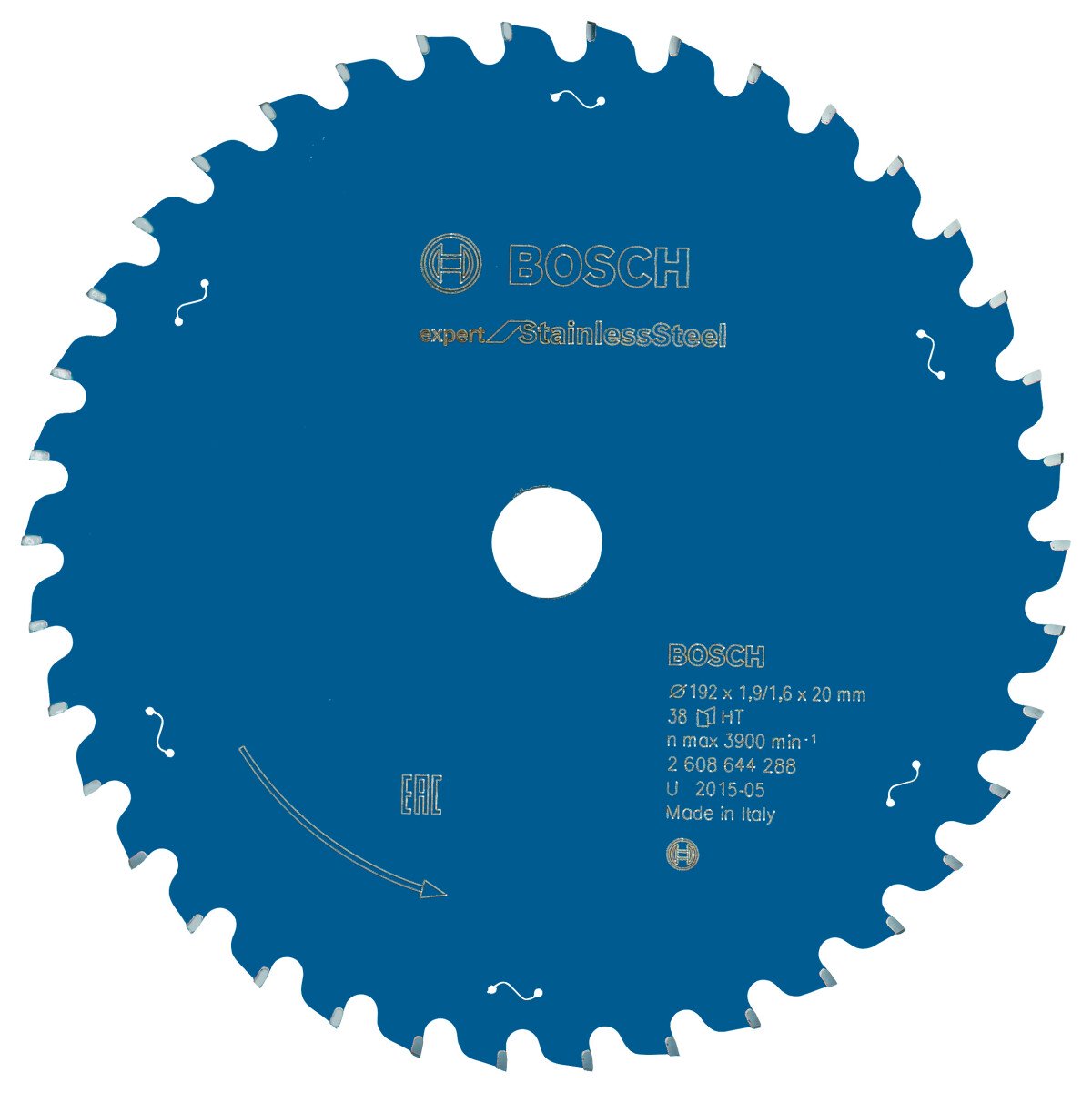 Bosch 2608644288 Circular Saw Blade Expert For Stainless Steel 192 X 20 X 1,9 X 38 (1 Pack Of 1)