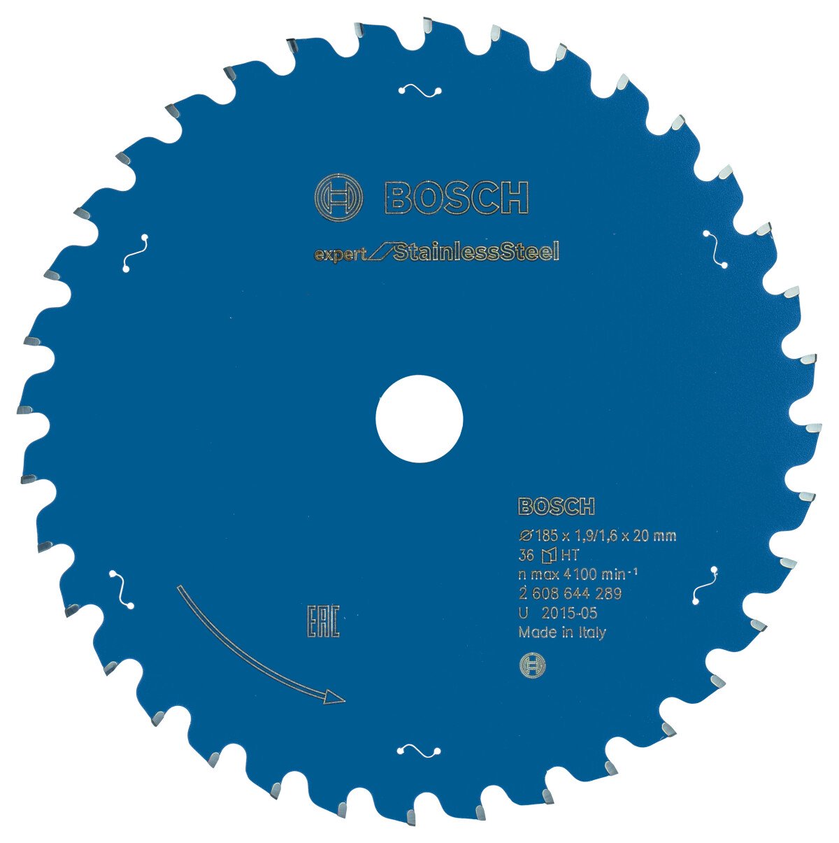 Bosch 2608644289 Circular Saw Blade Expert For Stainless Steel 185 X 20 X 1,9 X 36 (1 Pack Of 1)
