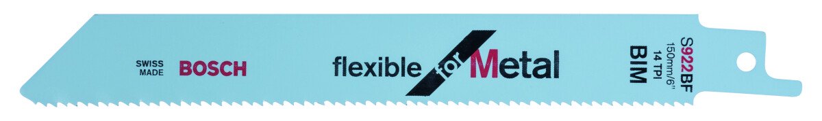 Bosch 2608657550 Reciprocating Saw Blade S 922 Bf Flexible For Metal (1 Pack Of 25)