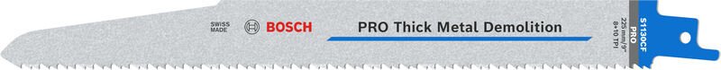 Bosch 2608659003 PRO Thick Metal Demolition S1130CF Blade, 1.6 x 22 x 225 mm, 100 pcs