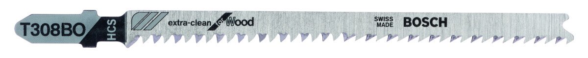 Bosch EXPERT 2608900555 (T308BO) Jigsaw Blade Pack of 5 Extra Clean For Softwood T 308 BO