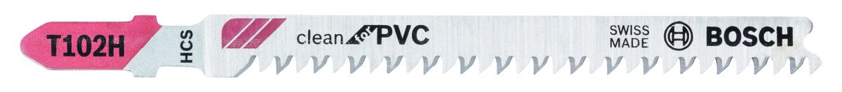 Bosch PRO 2608667446 Jigsaw Blade T 102 H Clean For Pvc (10 Packs Of 5)