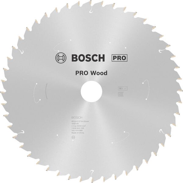 Bosch 2608842239 PRO Wood cordless Circular Saw Blade, 254 x 2.2 x 30 mm