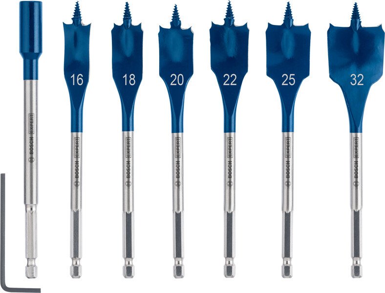Bosch 2608900334 EXPERT Self Cut Speed Spade Drill Bit Set 16/18/20/22/25/32 mm 7-pc
