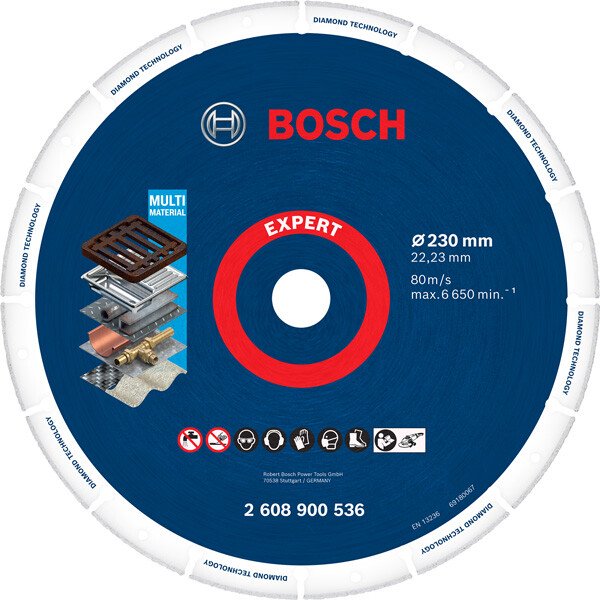 Bosch 2608900536 EXPERT Diamond Metal Wheel Large Size Cutting Disc 230 x 22.23 mm