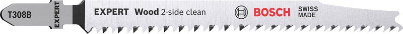 Bosch 2608900551 EXPERT ‘Wood 2-side clean’ T 308 B Jigsaw Blade 5-pc