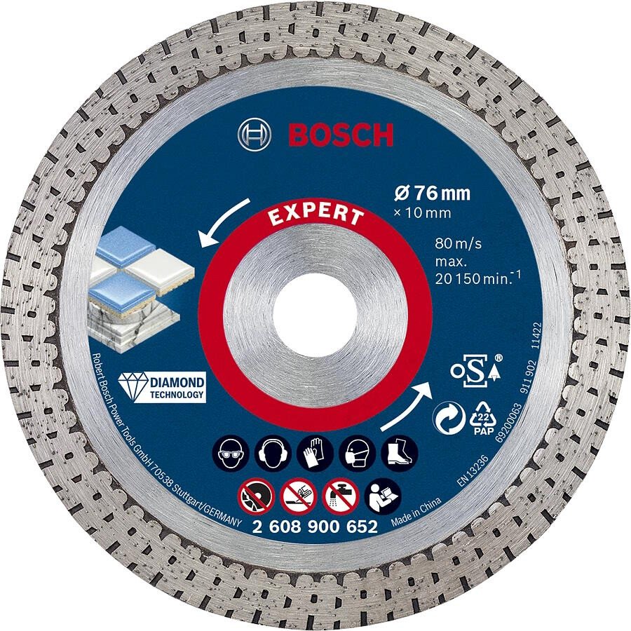 Bosch EXPERT 2608900652 Expert Hard Ceramic 76 mm Diamond Cutting Disc 76 x 1,9 x 10 mm