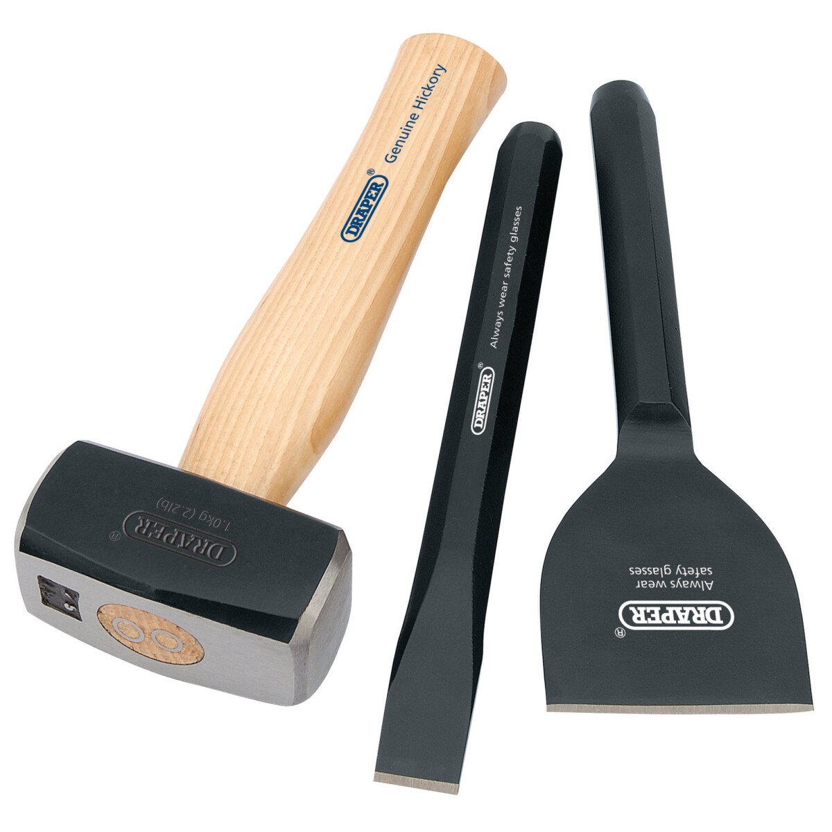 Draper 26120 CCB/FSC 3 Piece Builders Kit with FSC Certified Hickory Handle