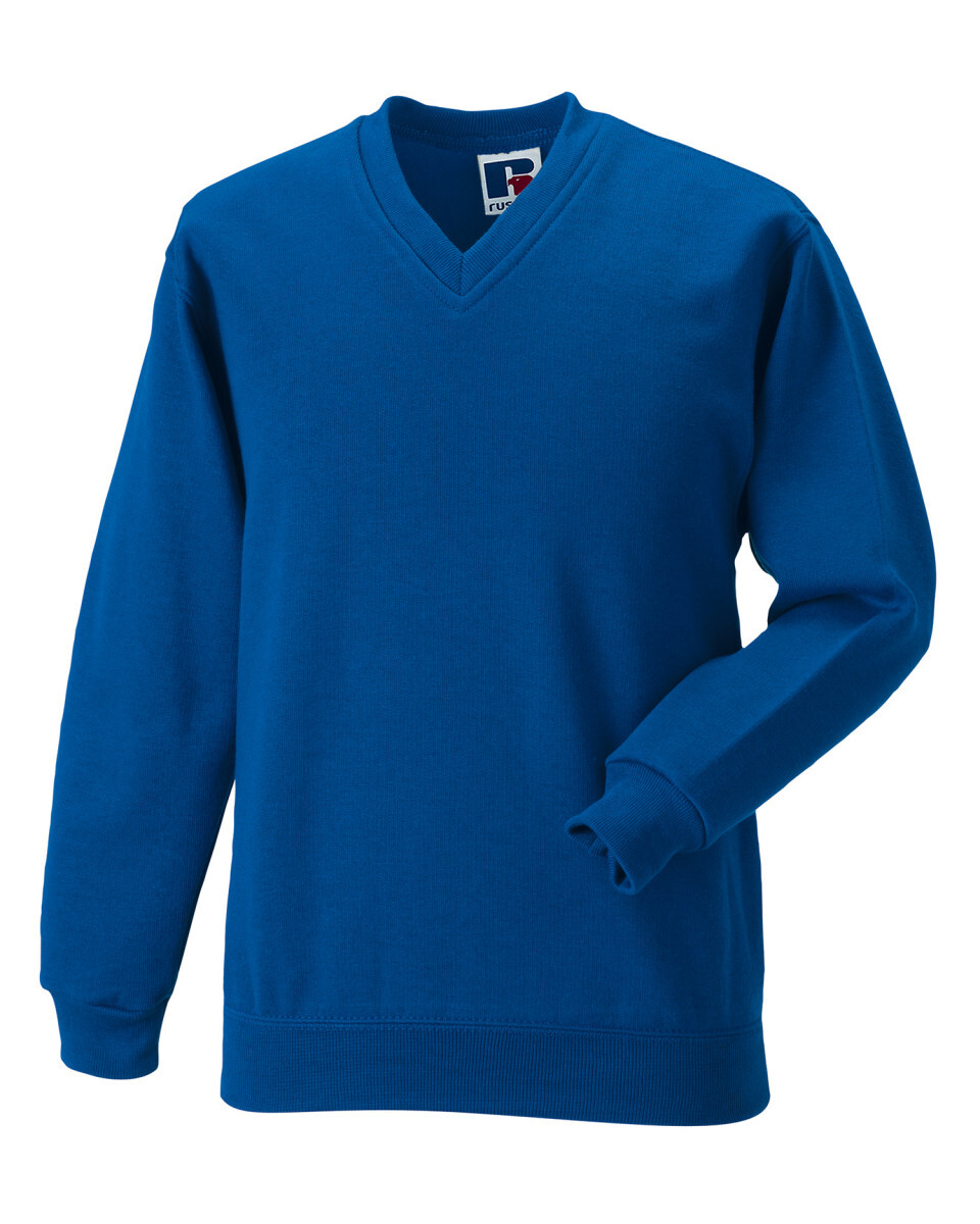 Russell 272M (L) V-Neck Sweatshirt - Bright Royal - LARGE - Clearance Item!