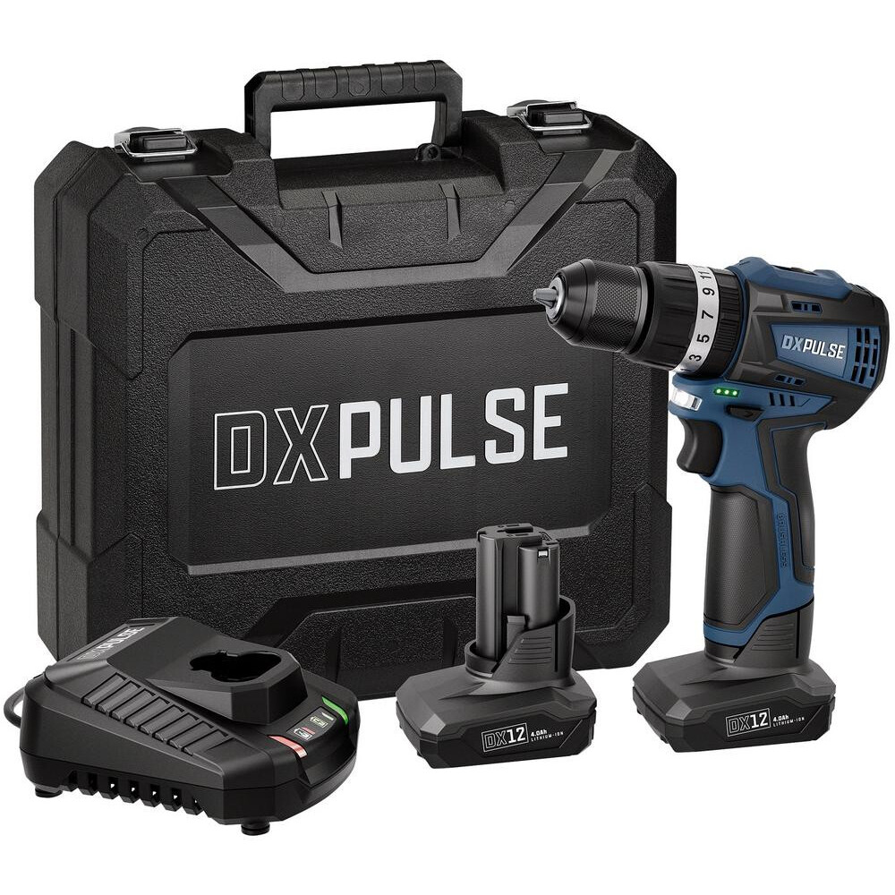 DXPULSE 27885 12V Brushless Combi Drill Kit With 2 x 4.0Ah Batteries ...
