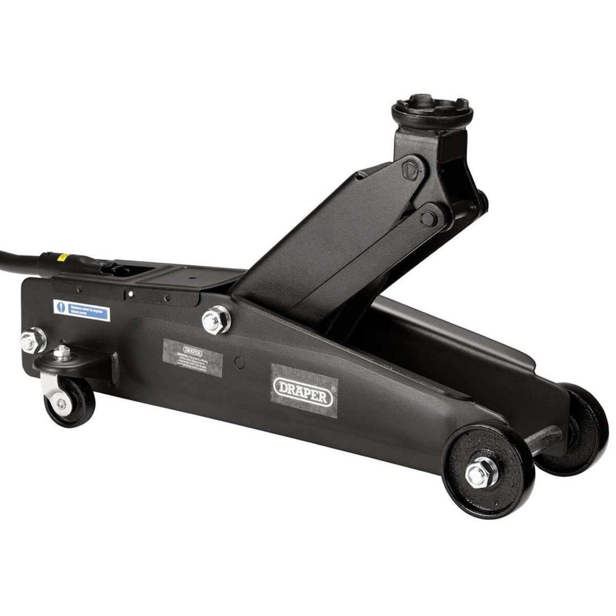 Draper 27635 Long Chassis Trolley Jack, 3 Tonne, Black