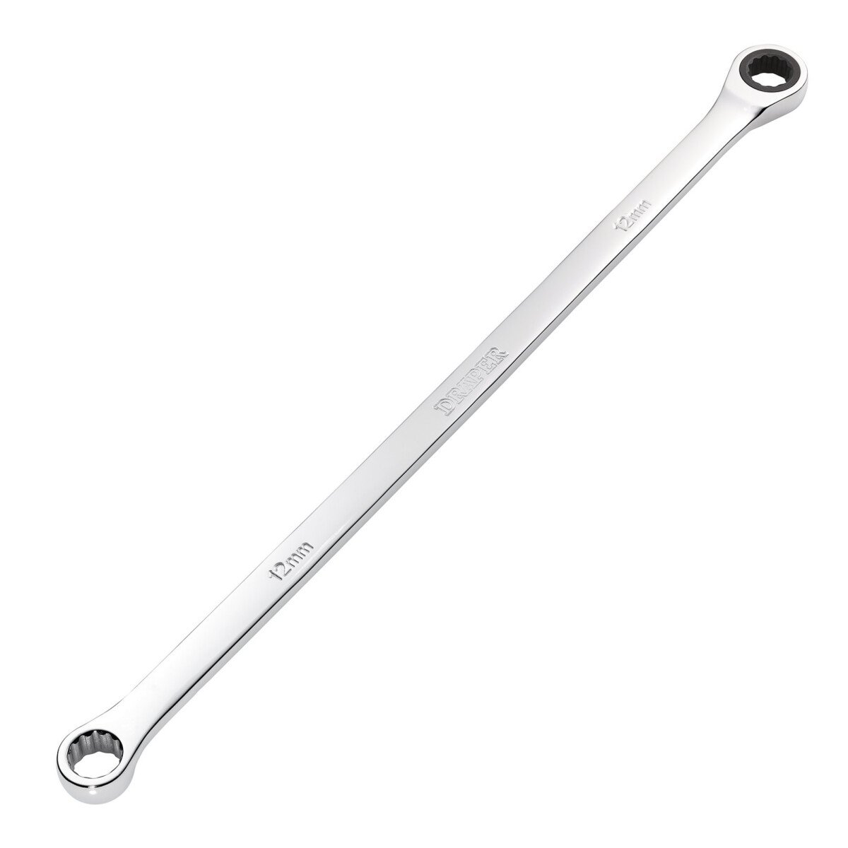 Draper 27767 HI-TORQ® Metric Extra-Long Double Ring Ratchet Spanner, 12mm