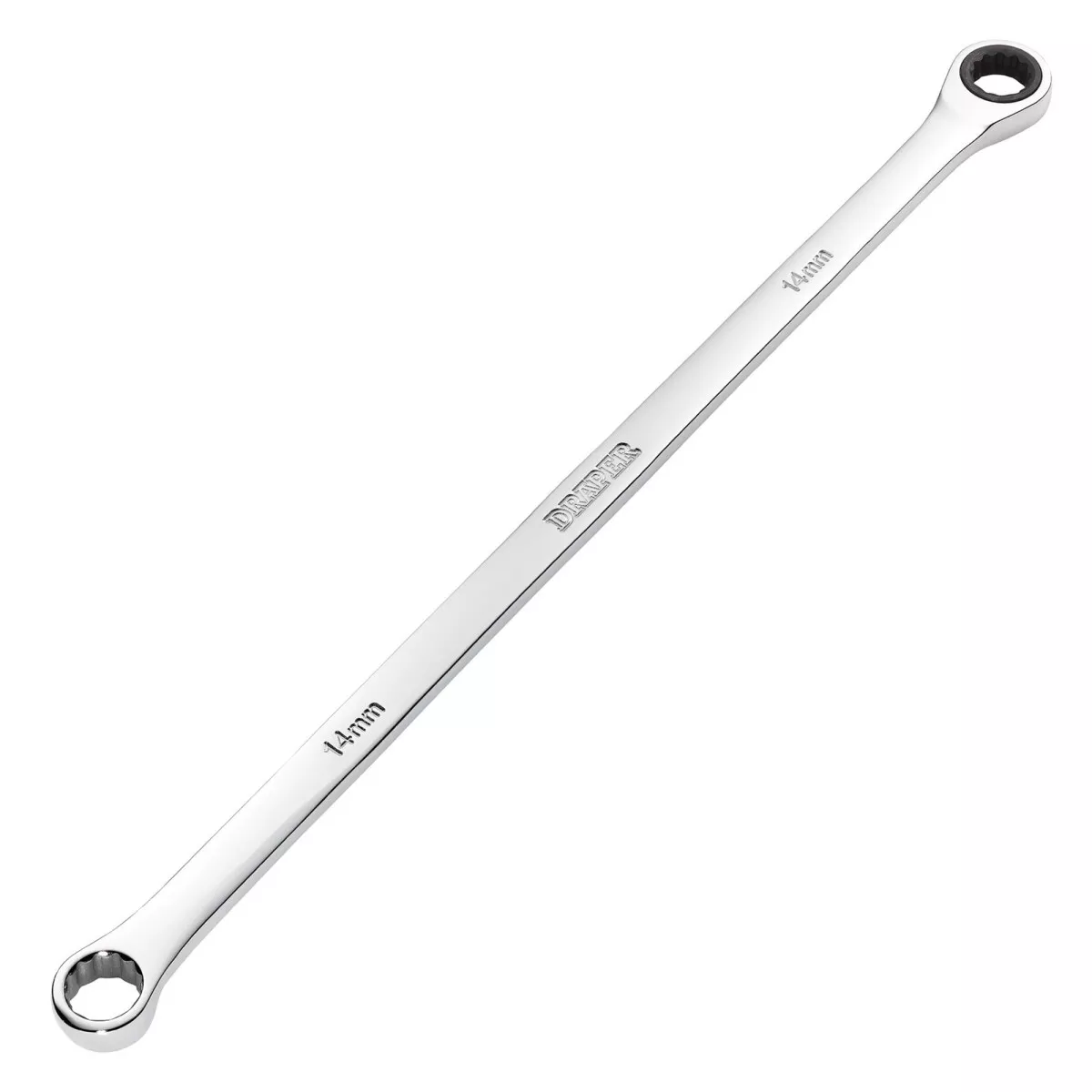 Draper 27770 HI-TORQ® Metric Extra-Long Double Ring Ratchet Spanner, 14mm