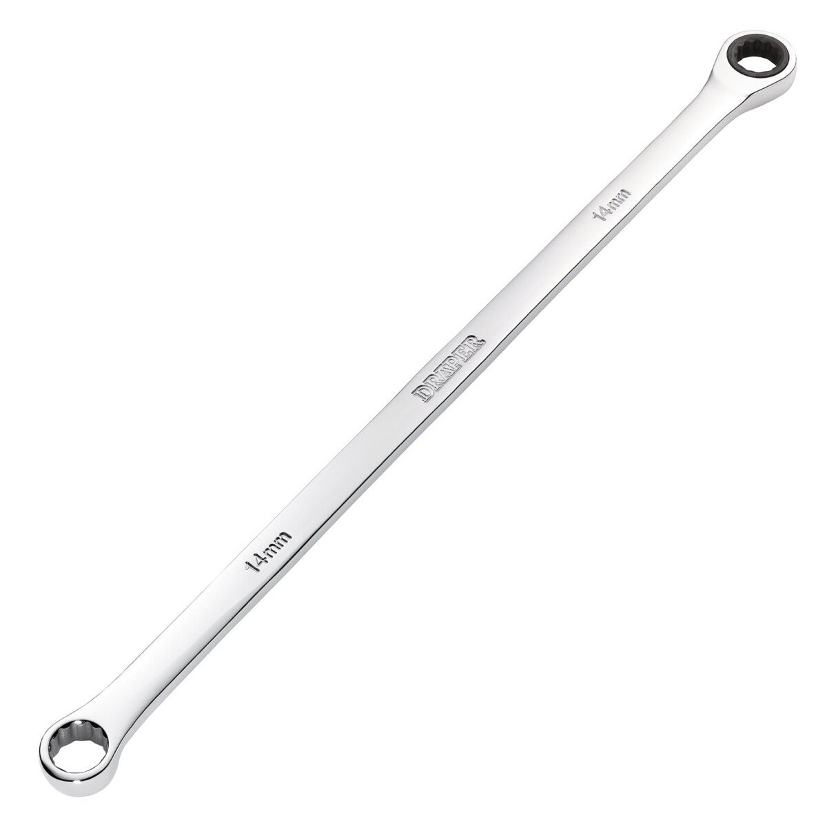 Draper 27770 HI-TORQ® Metric Extra-Long Double Ring Ratchet Spanner, 14mm