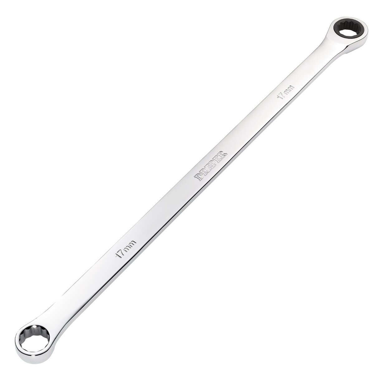 Draper 27774 HI-TORQ® Metric Extra-Long Double Ring Ratchet Spanner, 17mm