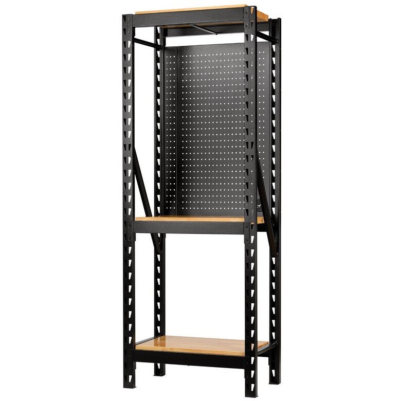 Draper 27892 MS400-27S-17PCW Bunker® 17 Piece Modular 3 Tier Racking With Hardwood Shelving And Pegboards, 750mm
