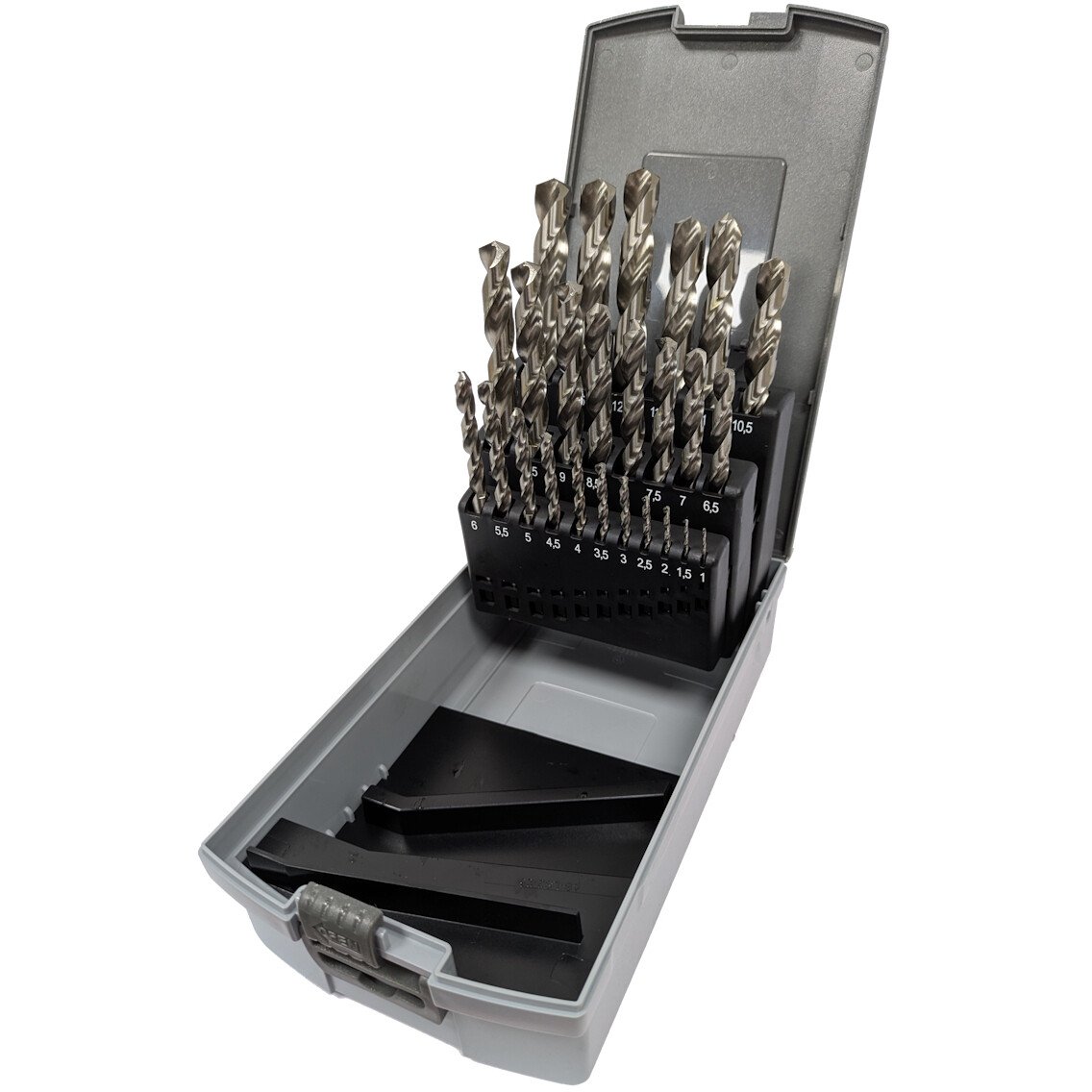 Heller 29381-5 25 Piece 1-13mm HSS-G Metal Drill Bit Set in Plastic Cassette